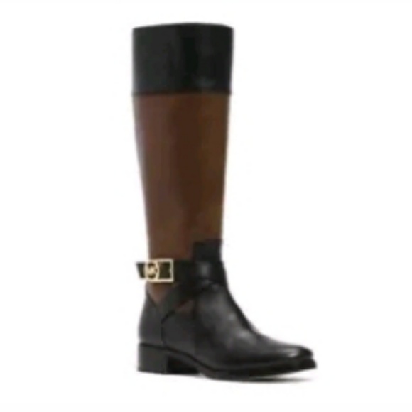 MICHAEL Michael Kors Shoes - Michael Kors Riding Black Brown Knee High Boots